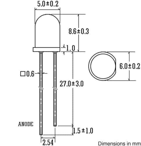 5mm LED diagram