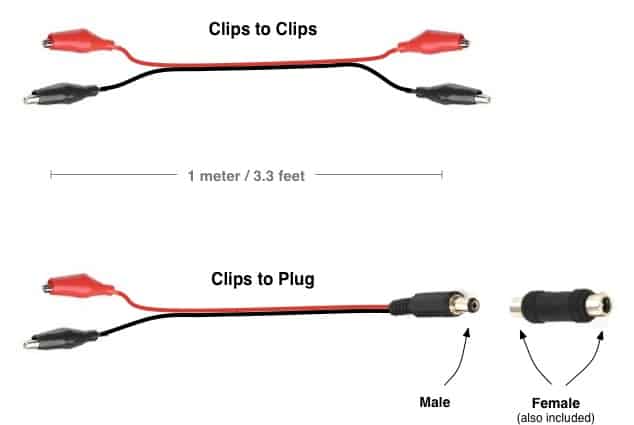 Alligator Clips - Aligator - Plug female - male